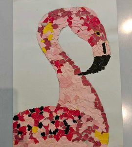 Flamingo Paper Mosaic Art