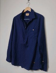 West Side E.T.A Lace Blue Long Sleeve Shirt