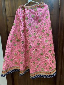 Firozi And Pink Lehenga Set