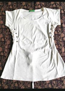 White Mini Dress with Strappy Side Detail