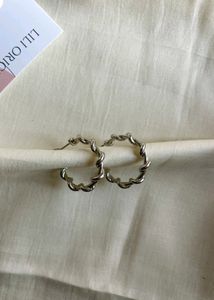 Lili Origin Twisted Silver Hoops