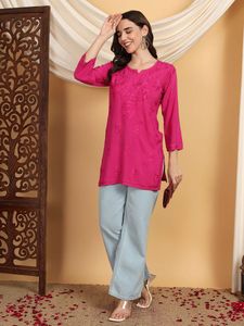 Short Chikankari kurti