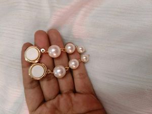 White moti Earrings ❤️