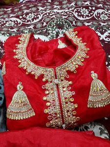 Red Colour Trouser Suit Without Dupatta