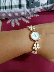 Regal White And Golden Watch
