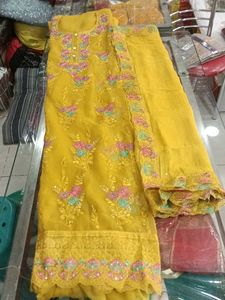 Yellow Embroidered Salwar Kameez