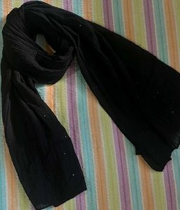 Black Georgette Shawl