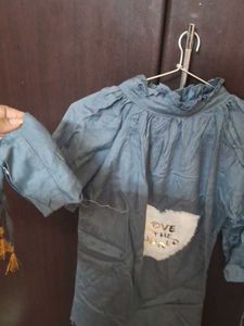 Grey &#39;Love the World&#39; Tunic
