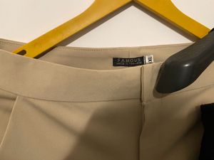 Beige Cropped Trousers