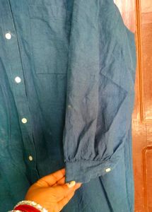 Blue Shirt Dress winter wear