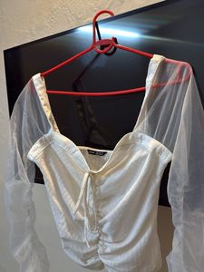 Sheer Sleeve Top