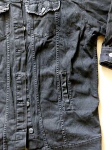 Vintage Washed Black Denim Jacket