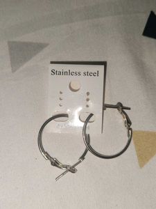 Chic Stainless Steel Hoop Earrings