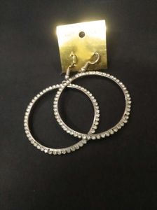 Rhinestone Hoop Earrings