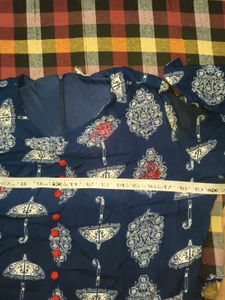 Printed Blue Kurta