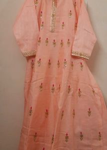 Peach Embroidered Gown