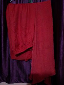 Red Ethnic Dress with Mirror Work