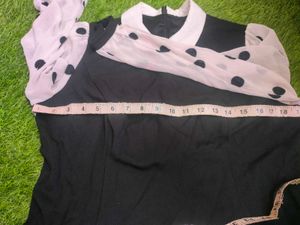 Chic Black &amp; White Polka Dot Dress