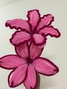 Dark pink Lilies 🌷 Pipe cleaner flowers