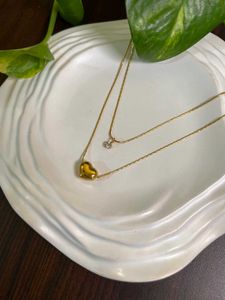 Gold Layered Heart Antiturnish Necklace