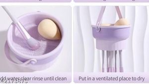 Make up brush cleaning tub