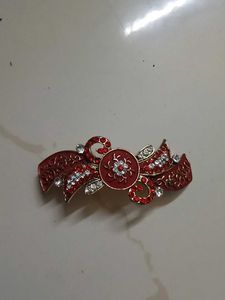 Red Floral Hair Clip