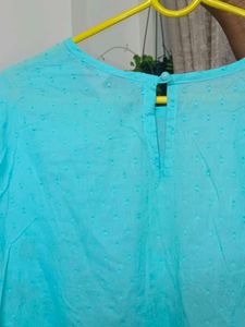 New Cute Blue Embroidered Top