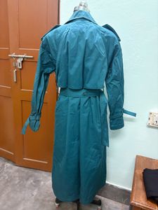 Luxury Teal Trench Coat