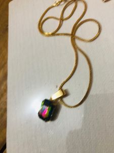 Simple Chain With Stone Pendant