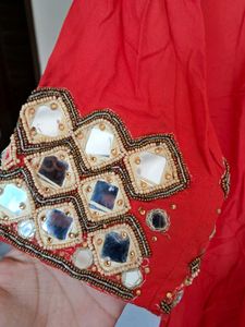 🆕️real Mirror Anarkali with  Duptta