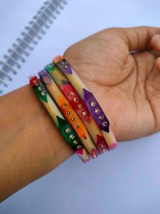 Rainbow Theme Bangle Set Of 4