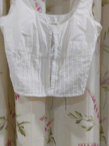 White Peplum Tank Top