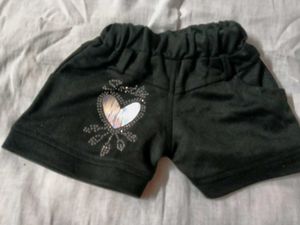 Cute Girls' Black Shorts