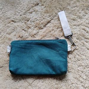 Suede Green Pouch