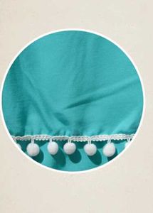 Italian Crepe Pom-Pom top