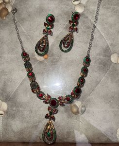 Vintage Inspired Pendant , Necklace And Bangles