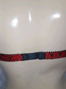 (700)Red &amp; Black Lace Bra