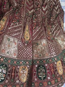 🆕 Elegant Maroon Velvet Lehenga Choli