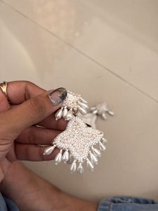 Beaded Pearl Earrings