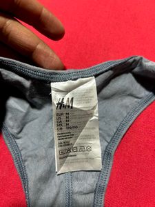 H&amp;M Grey Thong Panty (Size/M