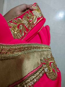 New Sari With Fall Done