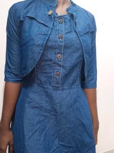Denim Frock With Coat
