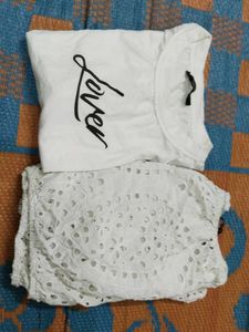 Set of 2 Unique White Tops 🤍