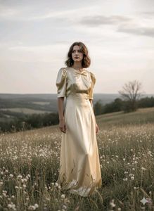 Elegant Gold Maxi Dress