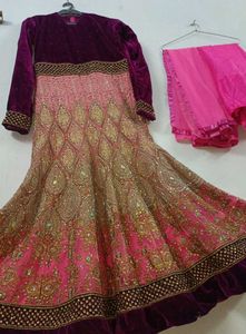 Beautiful Pink Fish Cut Gown