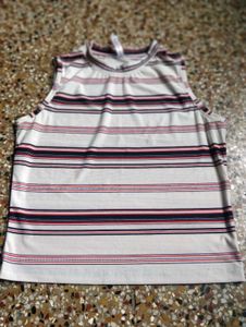 Striped Mock Neck Tank Top