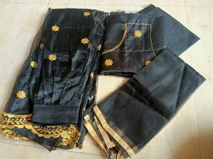 Embroidered Semi-stitched Lehenga Set