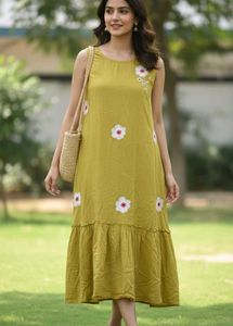 Elegant Floral Embroidered Dress