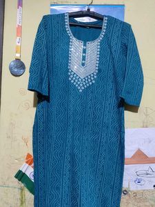 Elegant Teal Embroidered Kurta