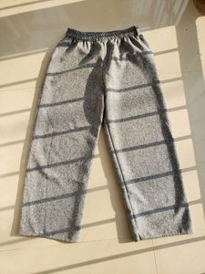 Grey Straight Fit Trouser For Women